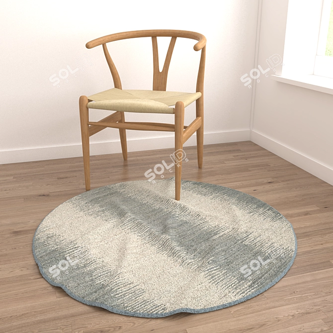 Title: Versatile Round Carpets Set 3D model image 4