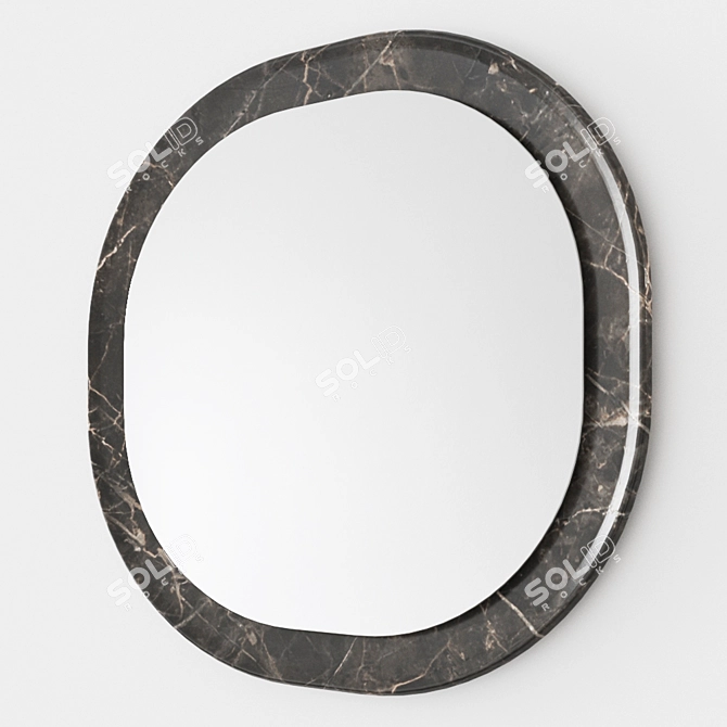 Anima Round Marble Mirror 3D model image 4