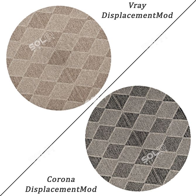 Round Carpets Set: Versatile Designs for Stunning Renders 3D model image 2