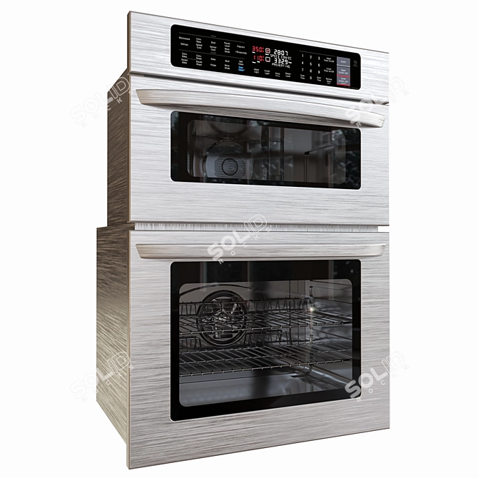 LG LWC3063ST Combi Wall Oven 3D model image 3