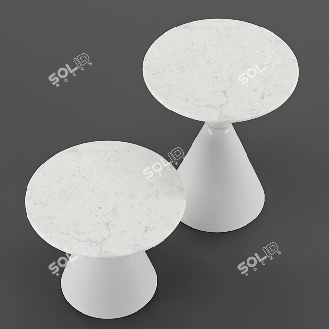 Elegant Sancal Pion Sidetables 3D model image 2