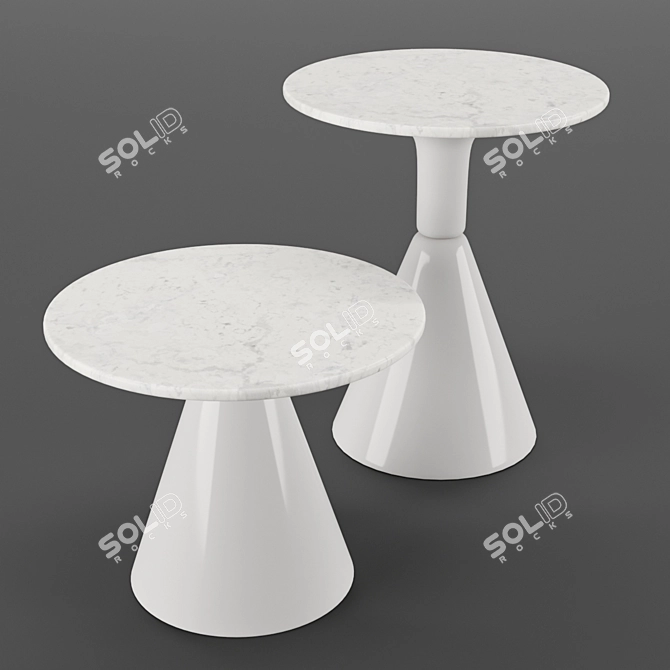 Elegant Sancal Pion Sidetables 3D model image 3