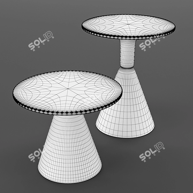 Elegant Sancal Pion Sidetables 3D model image 5