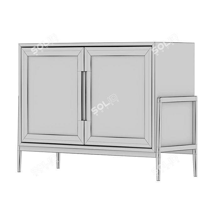 Modern Black Showcase: 105x78x40 cm 3D model image 5