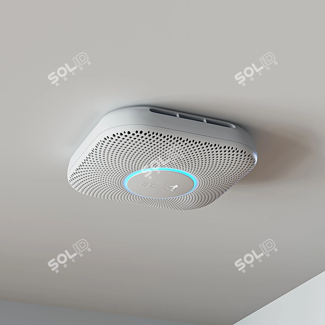 Smoke Detector: Google Nest Protect 3D model image 4