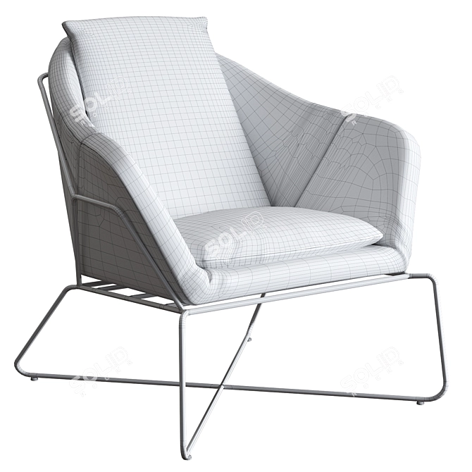 Luxurious LaLume Designer Armchair 3D model image 2