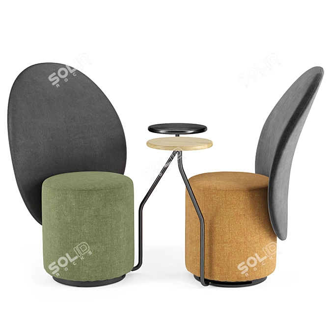 Loomi Armchairs: Stylish Design for Ultimate Comfort 3D model image 2