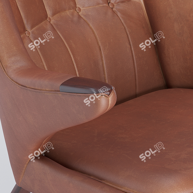 Bear-Paw Leather Armchair - Hans Wagner 3D model image 4