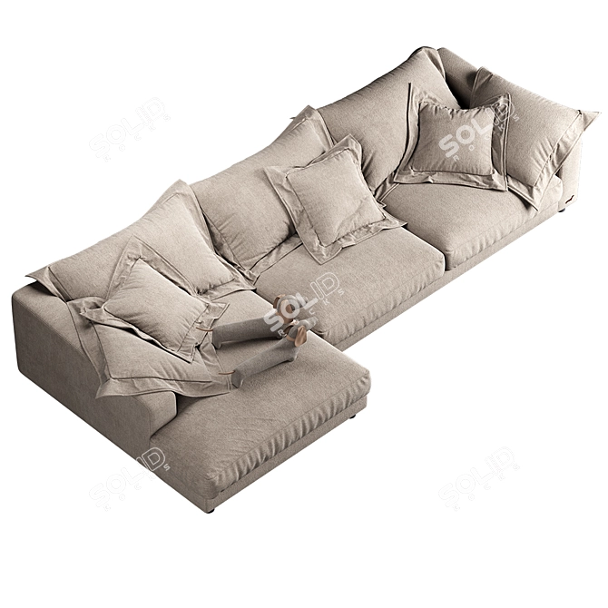 Belmont L Sofa: Sleek and Spacious 3D model image 4