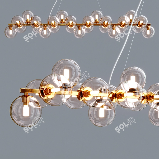 Maytoni Dallas Gold Pendant Light 3D model image 1