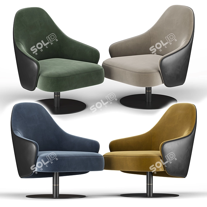 Reflex LUDWIG Armchair: Unmatched Comfort 3D model image 2