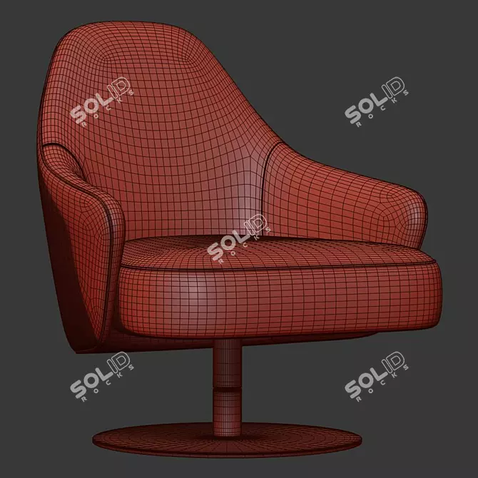 Reflex LUDWIG Armchair: Unmatched Comfort 3D model image 5