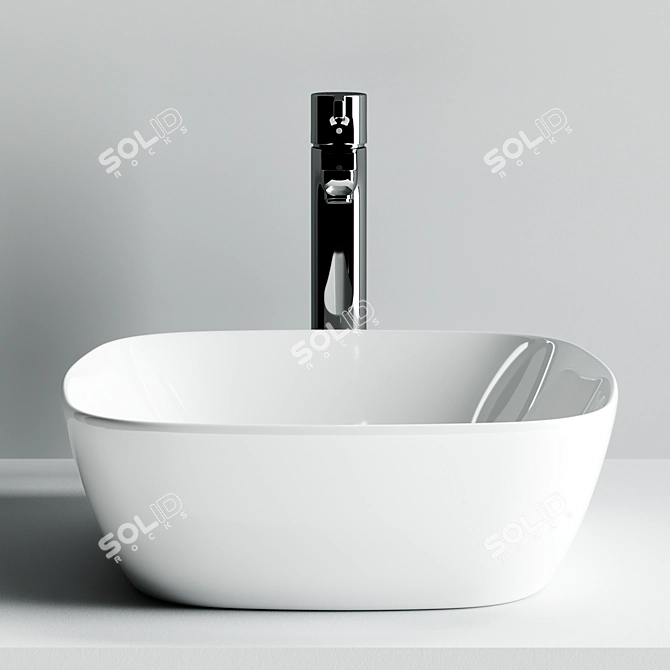 Elegant Ceramica Nova Element Washbasin 3D model image 3