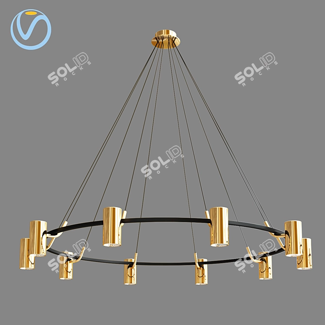 Elegant Unity Ceiling Lamp 3D model image 4