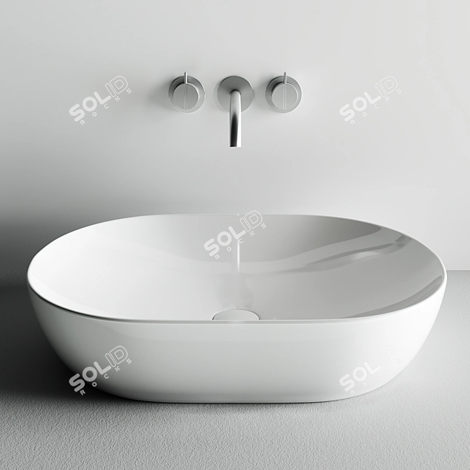 Ceramica Nova Element CN5009 Washbasin 3D model image 4