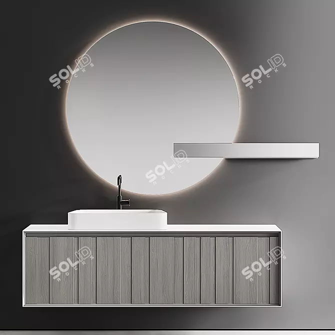 Edone Modern Suspended Vanity - CRI 002 3D model image 1