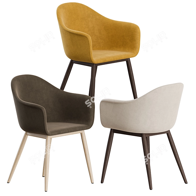 Harbour Chair and Androgyne Dining Table Set 3D model image 3