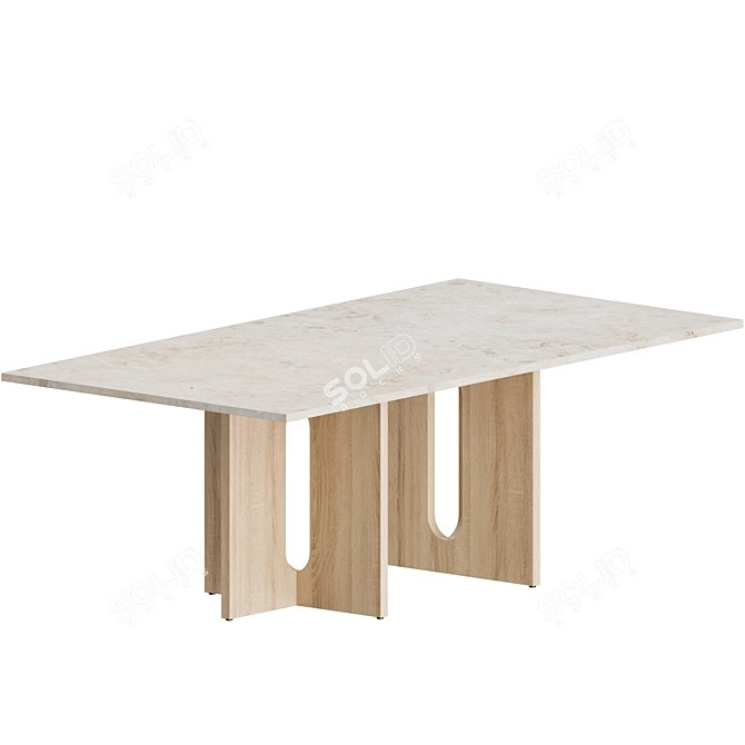 Harbour Chair and Androgyne Dining Table Set 3D model image 4