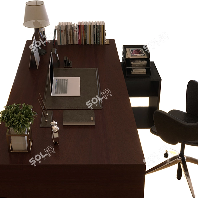 Workplace 014: Modern Office Furniture 3D model image 2