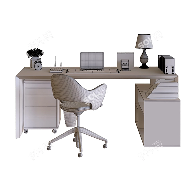 Workplace 014: Modern Office Furniture 3D model image 4