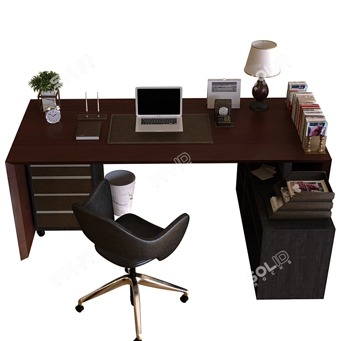 Workplace 014: Modern Office Furniture 3D model image 5