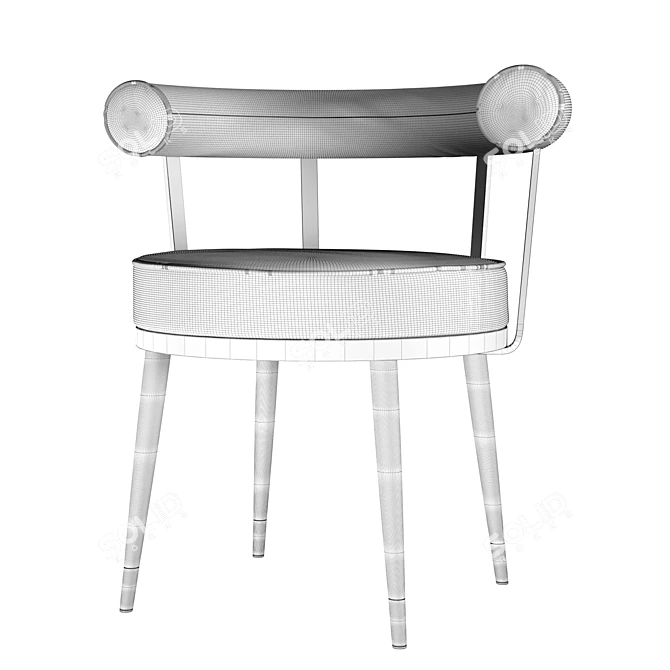 Elegant Vico Dining Chair 3D model image 2