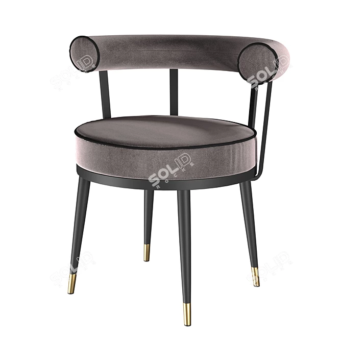 Elegant Vico Dining Chair 3D model image 3