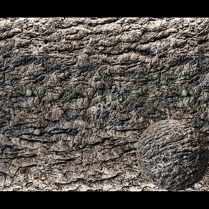 Seamless Stone Cliff №10 3D model image 1
