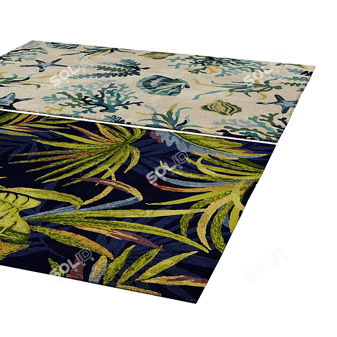 Luxurious Polypropylene Rug 3D model image 2