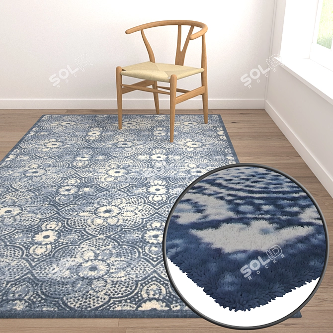 Luxury Carpet Set: High-Quality Textures & Versatile Design 3D model image 5