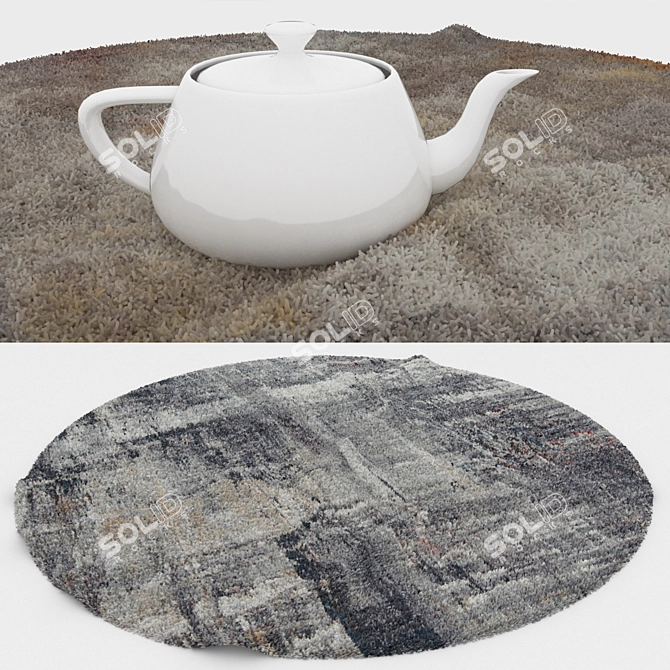 Round Carpets Set: Versatile and Realistic 3D model image 3