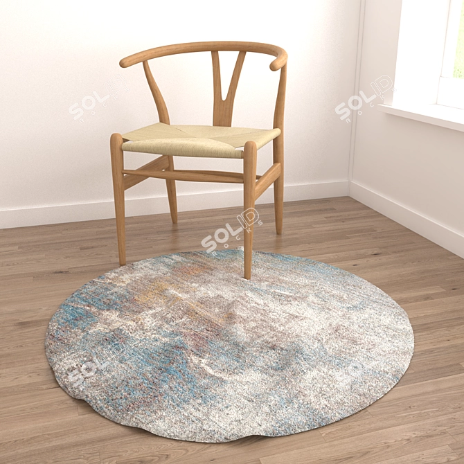 Round Carpets Set: Versatile and Realistic 3D model image 4