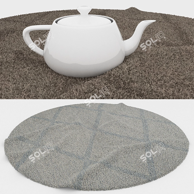 Variety Round Carpets Set 3D model image 3