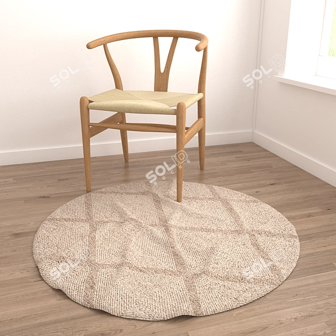 Variety Round Carpets Set 3D model image 4