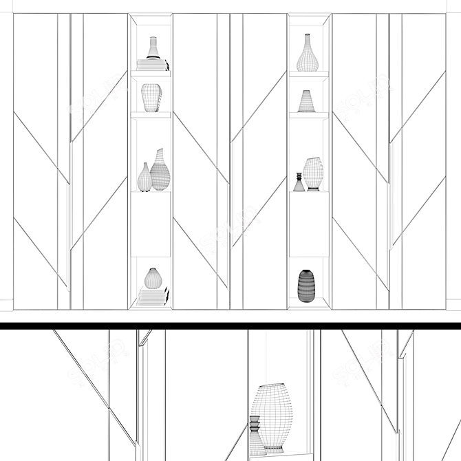 Contemporary Corona Wardrobes: Modular Design 3D model image 2