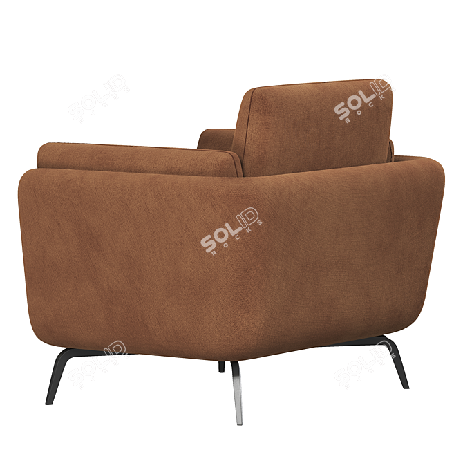 Sleek Modern Amsterdam Chair 3D model image 4