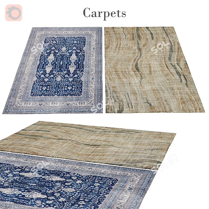 Luxurious Polys Vets Rug 84 3D model image 1