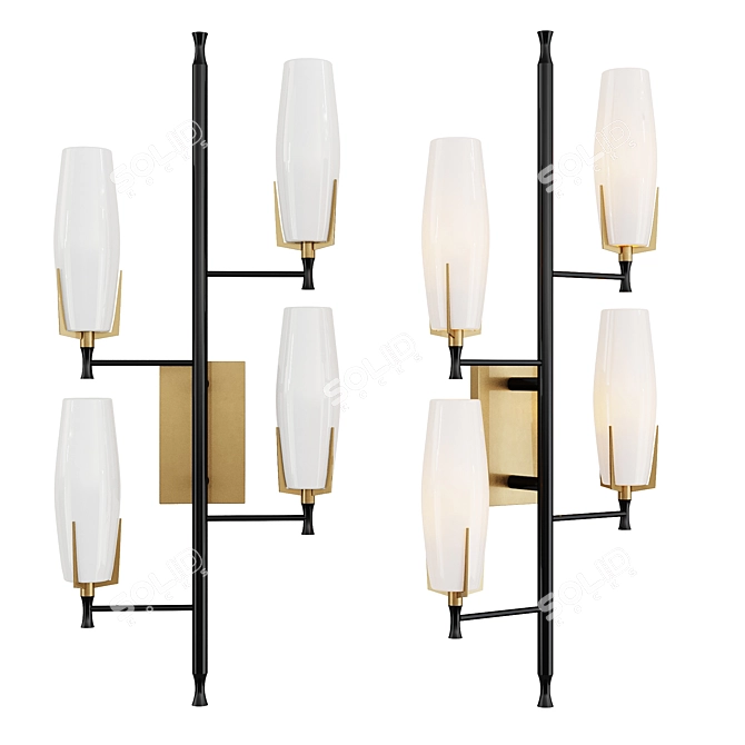 Modern Keifer Wall Sconce 3D model image 1