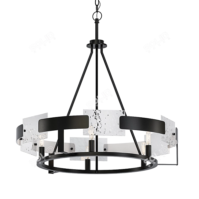 Ethereal Glow Stratum Chandelier 3D model image 1