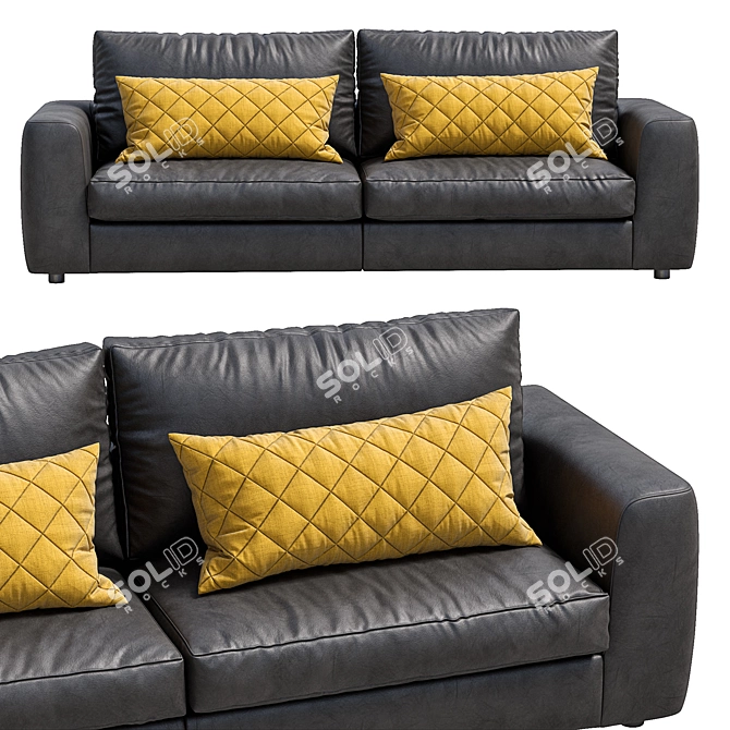 Contemporary Leather Sofa: Alameda9+1 3D model image 2