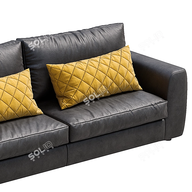 Contemporary Leather Sofa: Alameda9+1 3D model image 3