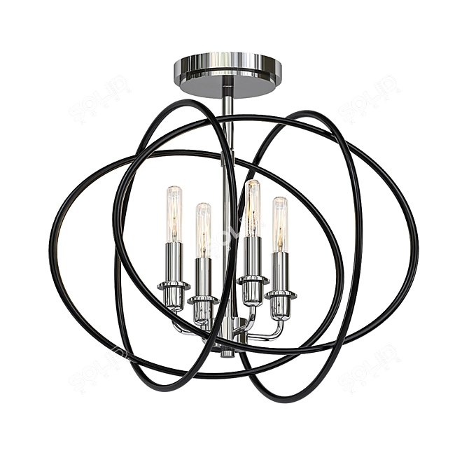 Elegant Tupelo 13 Ceiling Light 3D model image 1