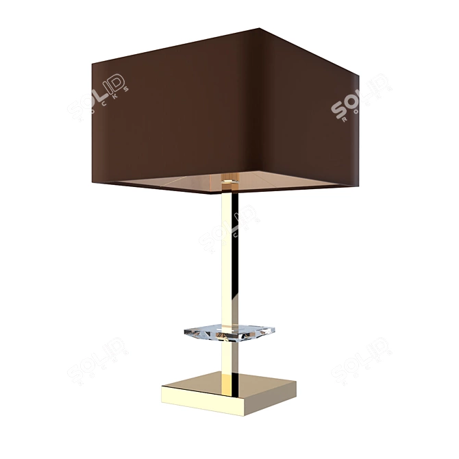 Elegant Gold Crystal Table Lamp 3D model image 1