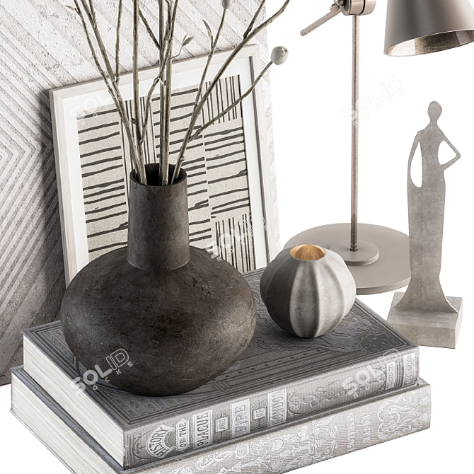 Elegant Papavet Decor Set 3D model image 3