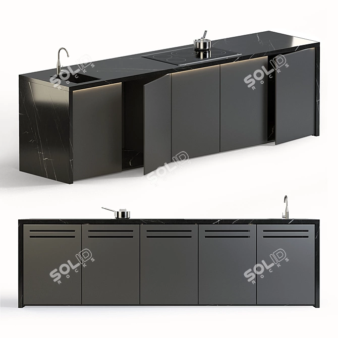 Modus Black Edition Outdoor Kitchen 3D model image 1