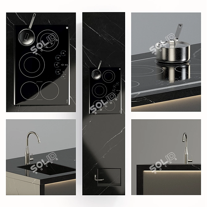 Modus Black Edition Outdoor Kitchen 3D model image 3