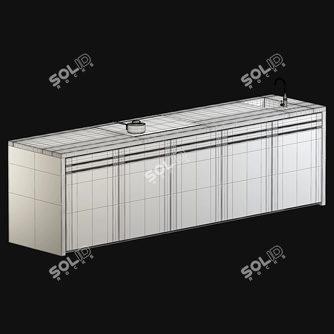 Modus Black Edition Outdoor Kitchen 3D model image 4