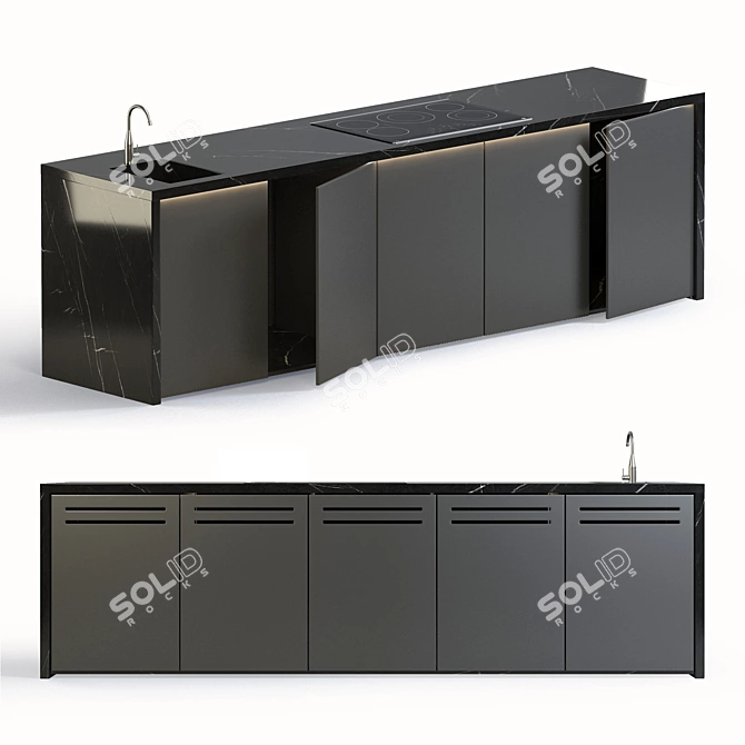 Modus Black Edition Outdoor Kitchen 3D model image 6