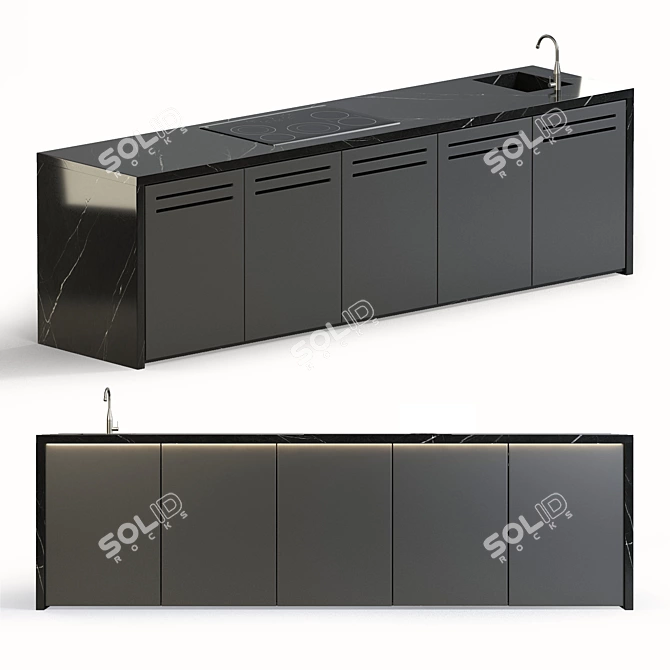 Modus Black Edition Outdoor Kitchen 3D model image 7