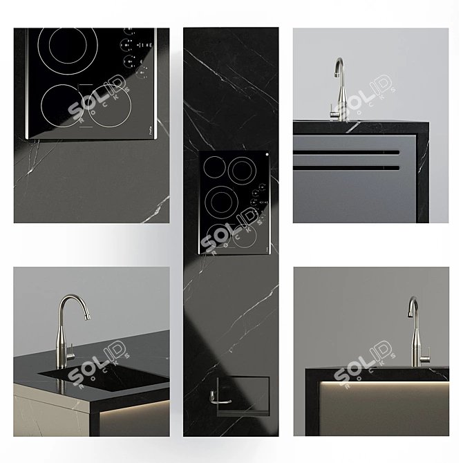 Modus Black Edition Outdoor Kitchen 3D model image 8